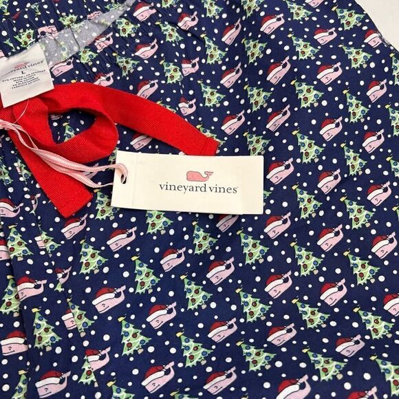 Vineyard Vines NWT Santa whale and tree Christmas lounge pants size L - Picture 11 of 14